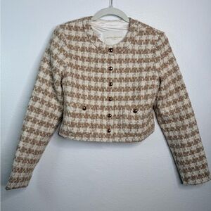 NWOT Amanda Uprichard Houndstooth Lady Jacket Blazer size Small